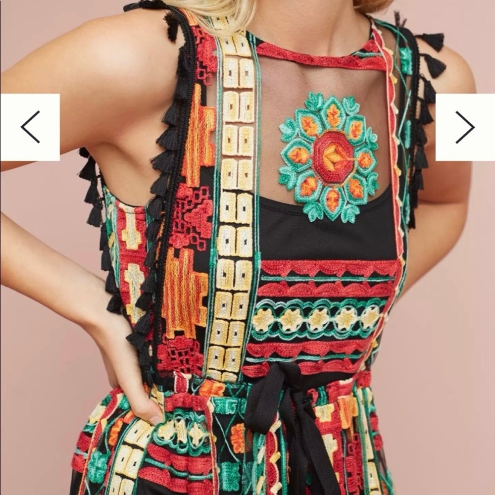 Anthro Eva Franco Embroidered Dress